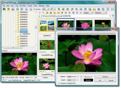 Image viewing FastStone Image Viewer 4.8